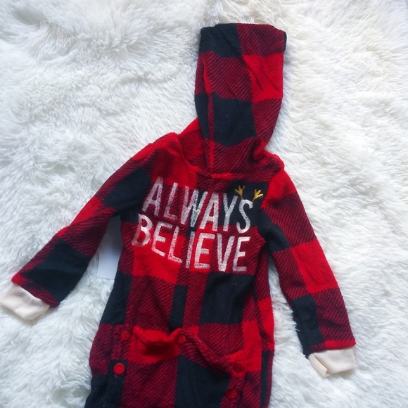 🎯🎯SALE🎯🎯 NWT Red Buffalo Plaid Flannel Toddler Pajamas Sz 3T - Picture 4 of 4